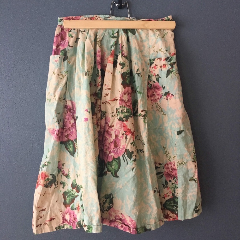 DownEast Floral A-line Skirt